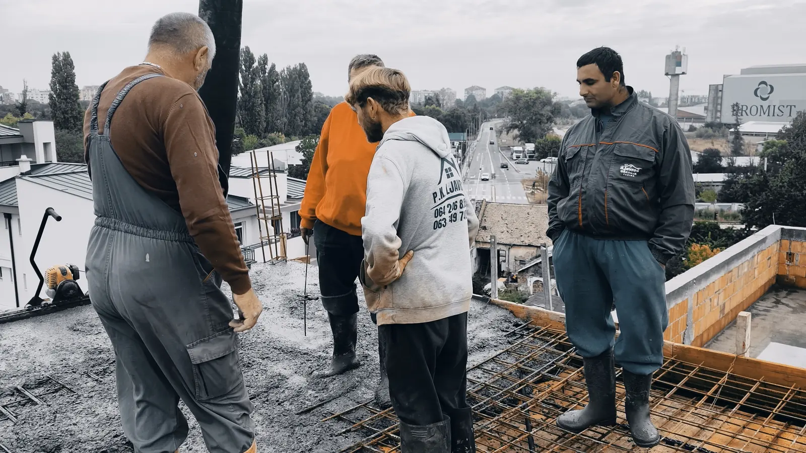Ekipa Ljavroš Gradnje tokom betoniranja krovne ploče
